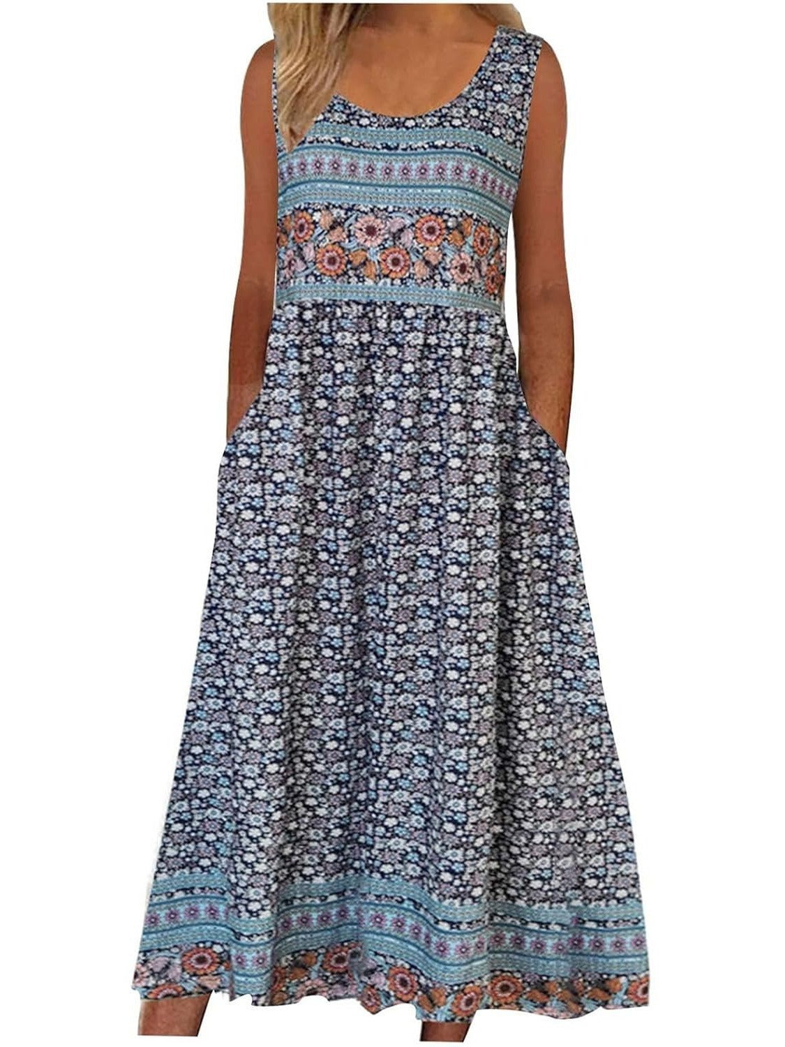 Robe Bohème à Motifs Floraux