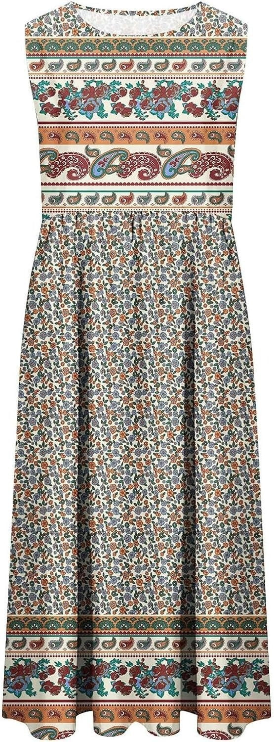 Robe Bohème à Motifs Floraux