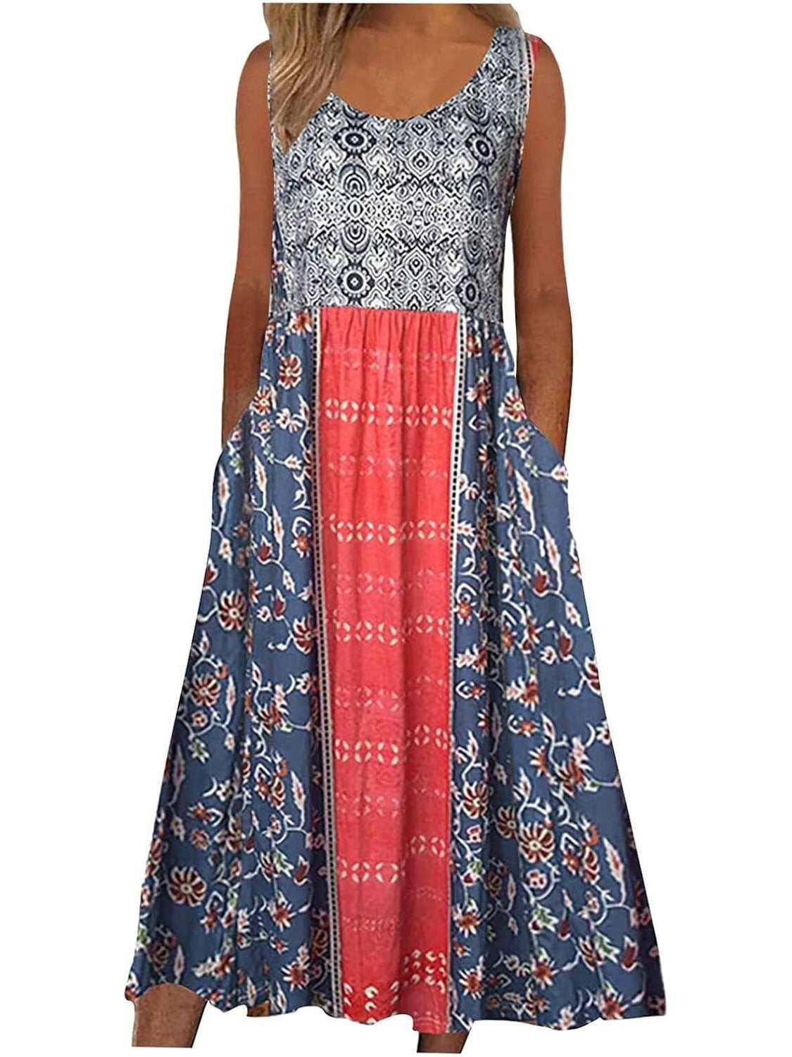 Robe Bohème à Motifs Floraux