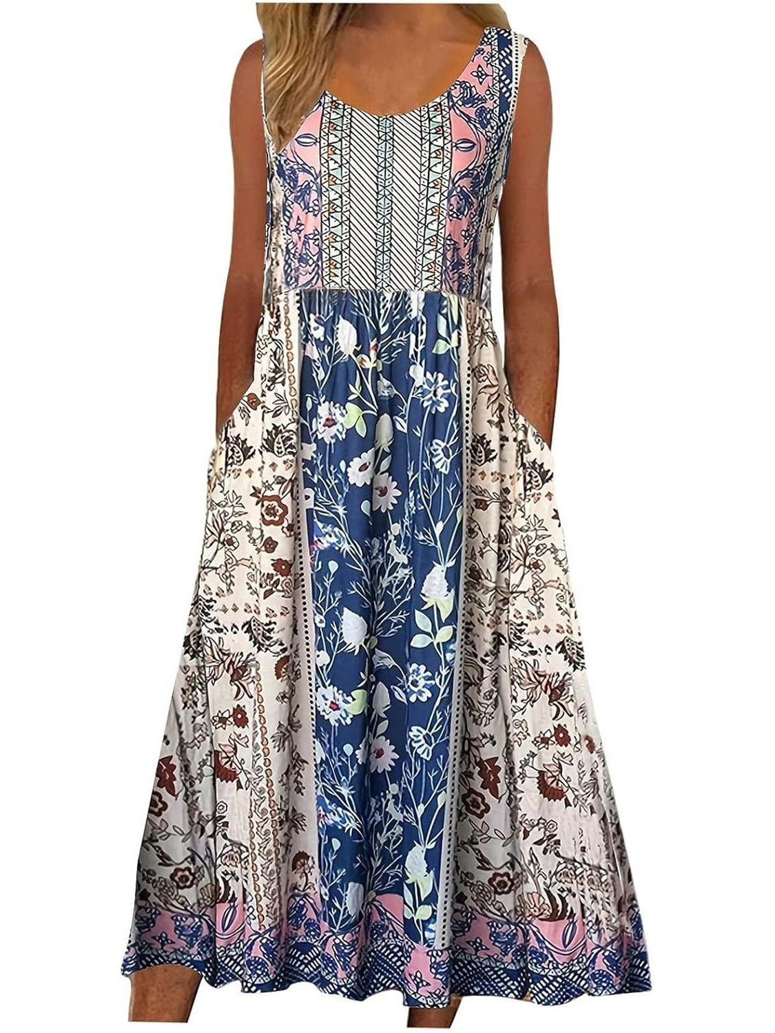 Robe Bohème à Motifs Floraux