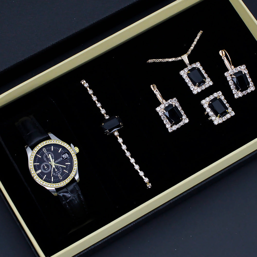 Montre Bijoux Femme - Coffret 5 Pièces