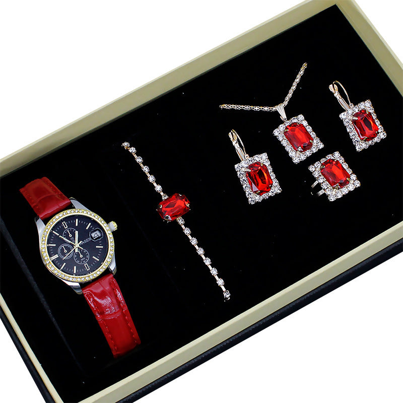 Montre Bijoux Femme - Coffret 5 Pièces