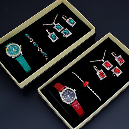 Montre Bijoux Femme - Coffret 5 Pièces