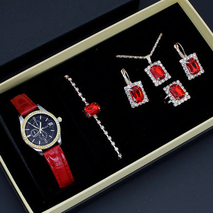 Montre Bijoux Femme - Coffret 5 Pièces
